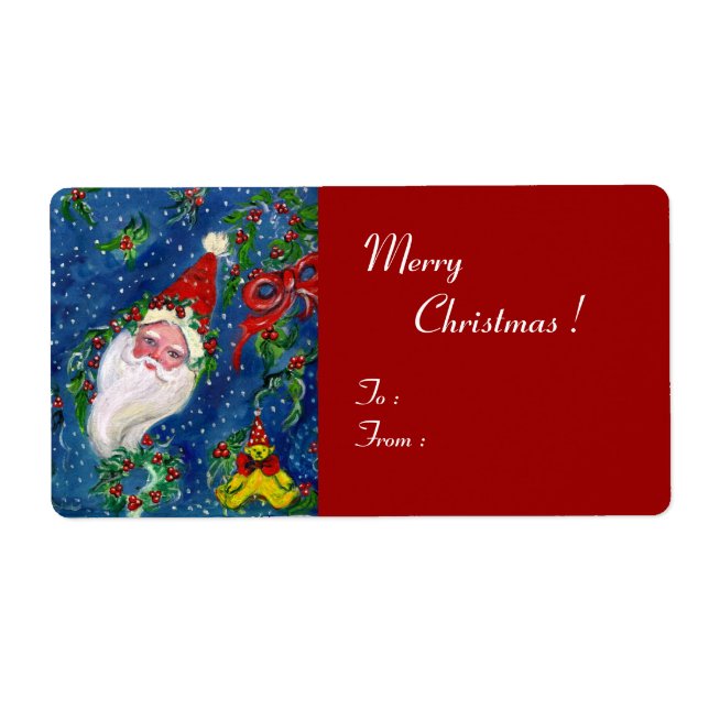 CHRISTMAS NIGHT / SANTA MED LEKSAKER OCH RED BOW FRAKTSEDEL (Framsidan)