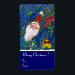 CHRISTMAS NIGHT / SANTA MED LEKSAKER OCH RED BOW FRAKTSEDEL<br><div class="desc">Färgfull,  vismisk och konstnärlig akrylmålning till jul.</div>