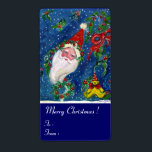 CHRISTMAS NIGHT / SANTA MED LEKSAKER OCH RED BOW FRAKTSEDEL<br><div class="desc">Färgfull,  vismisk och konstnärlig akrylmålning till jul.</div>