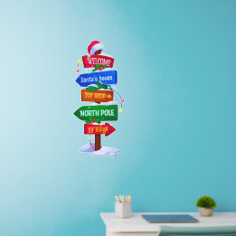 Christmas North Pole Sign Board