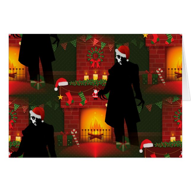 christmas nosferatu hälsningskort (Framsidan Horizontal)