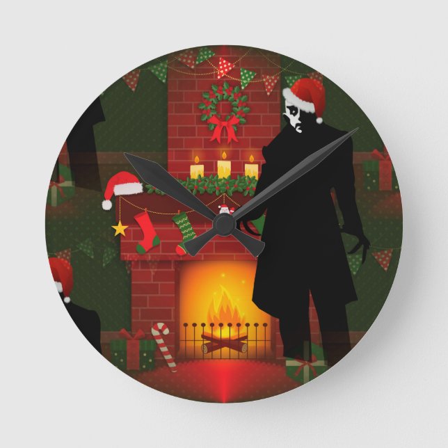 christmas nosferatu rund klocka (Framsida)