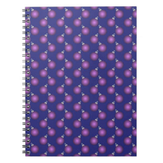 Christmas Notebook with Purple Baubles Anteckningsbok