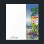 Christmas Notepad Elf Beach Anteckningsblock<br><div class="desc">Notepads for Everyone

Invitations & Stationery > Personalized Stationery > Notepads
Office & School > Promotional Products & Small Business Supplies > Business Stationery > Notepads</div>