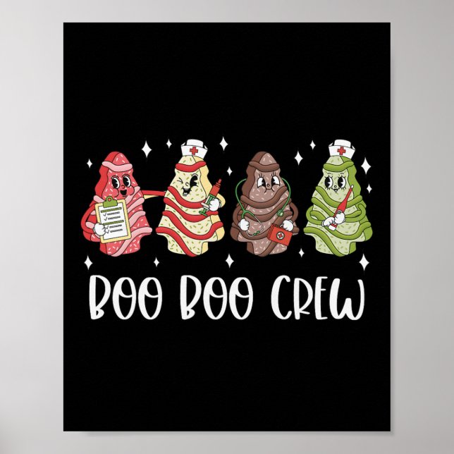 Christmas Nurse Boo Boo Crew Tree Cake Xmas Nursin Poster (Framsidan)