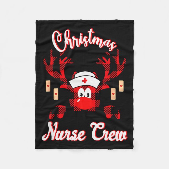 Christmas Nurse Crew - A Reindeer Nurse Buffalo Pl Fleecefilt (Framsidan)