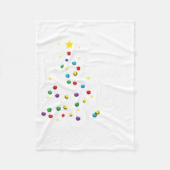 Christmas Nurse Shine Bright Like A Call Light Xma Fleecefilt (Framsidan)