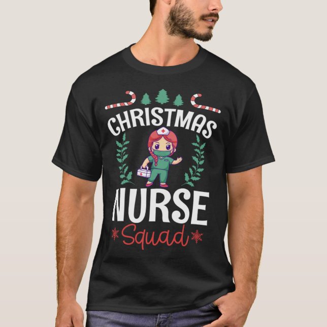 Christmas Nurse Squad Matching Family X Mas Crew G T Shirt (Framsida)