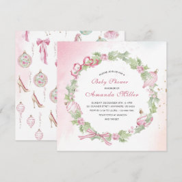 Christmas Nutcracker Ballet Pink watercoInvitation Inbjudningar