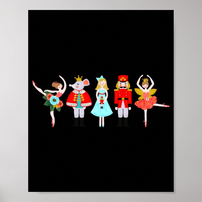 Christmas Nutcracker Character Illustrations  Poster (Framsidan)