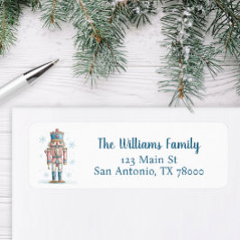 Christmas Nutcracker Holiday Address Returadress Etikett
