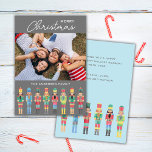 CHRISTMAS NUTCRACKER PHOTO GREETING Card Inbjudningar<br><div class="desc">Elegant Nutcrackers fotohälsningskort för jul</div>
