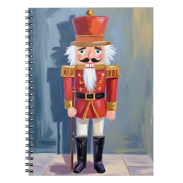 Christmas Nutcracker | Red Soldier Watercolor Anteckningsbok (Framsidan)