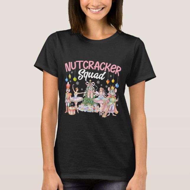 Christmas Nutcracker Squad Ballet Family Matching  T Shirt (Framsida)