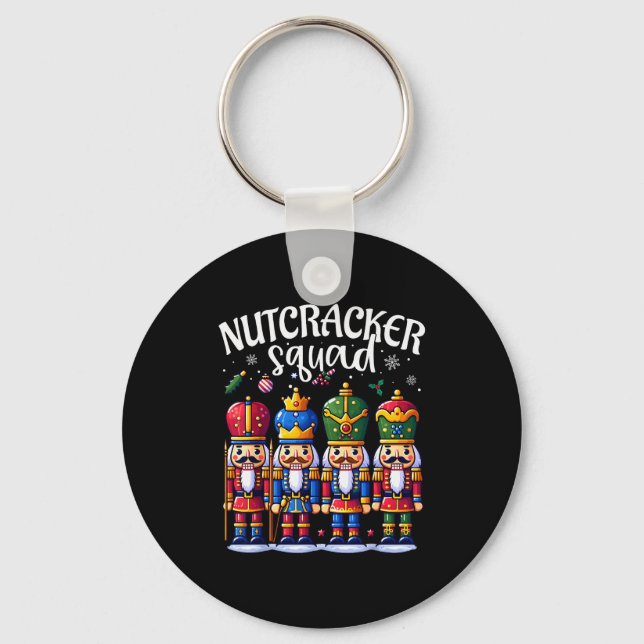 Christmas Nutcracker Squad Pajama Winter Holiday T Nyckelring (Framsida)