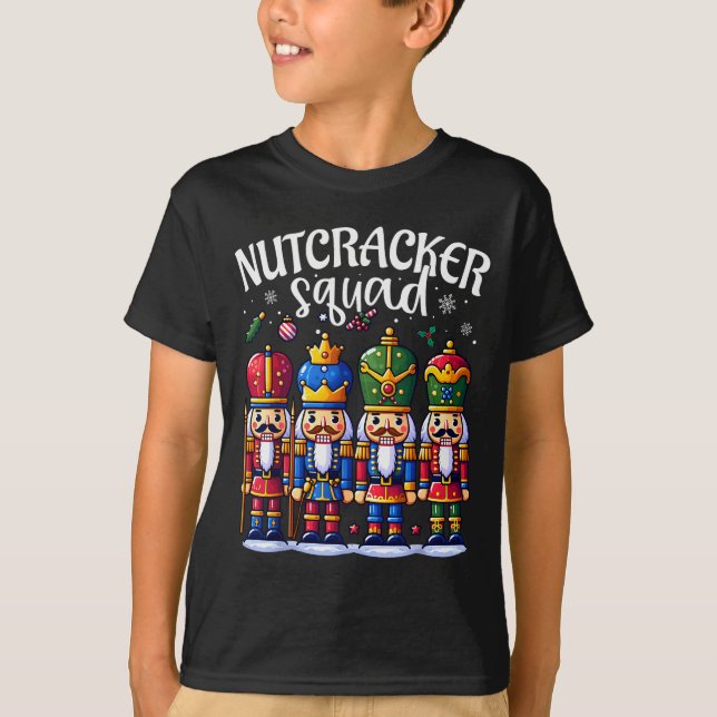 Christmas Nutcracker Squad Pajama Winter Holiday T T Shirt (Framsida)