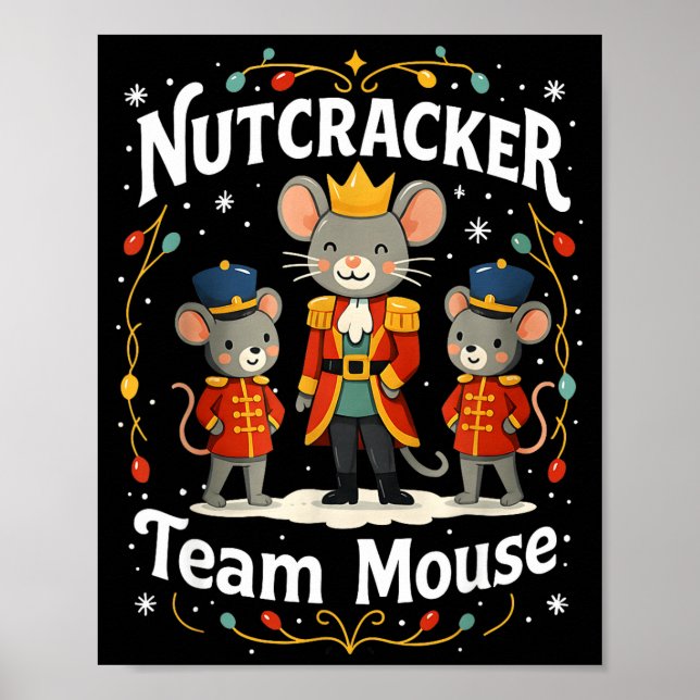 Christmas Nutcracker Team Mouse Funny Soldier Xmas Poster (Framsidan)