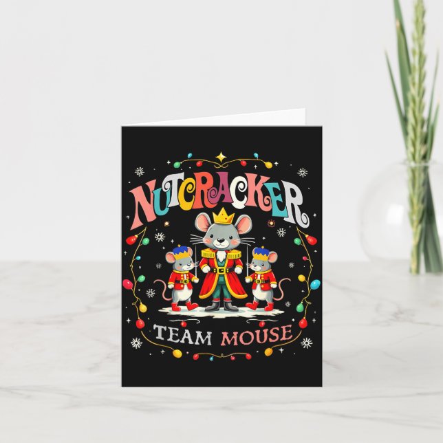Christmas Nutcracker Team Mouse Women Kids Girl  Kort (Framsida)
