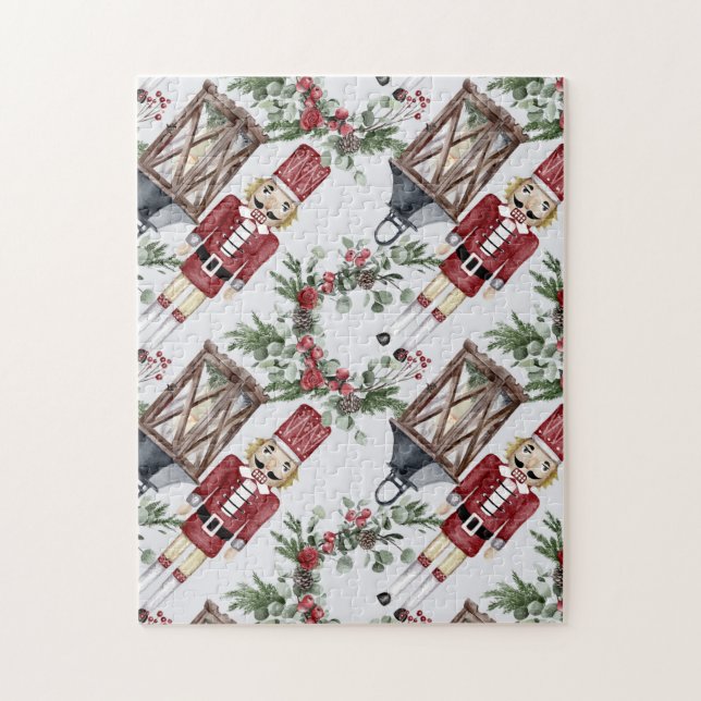 Christmas nutcrackers and lanterns pussel (Vertikal)