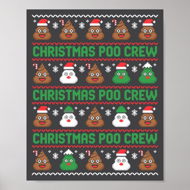 Christmas O Crew Xelated Ugly Christmas Pajamas Op Poster (Framsidan)