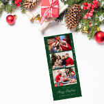 Christmas o Holiday Multi Photo Retro Filmstrip G<br><div class="desc">Send fun,  Chic & Minimalist Holiday or Christmas cards with a little bit of a retro photo vibe your Christmas or Holiday Multi Photo Retro Filmstrip - Green Christmas or Holiday Cards.</div>