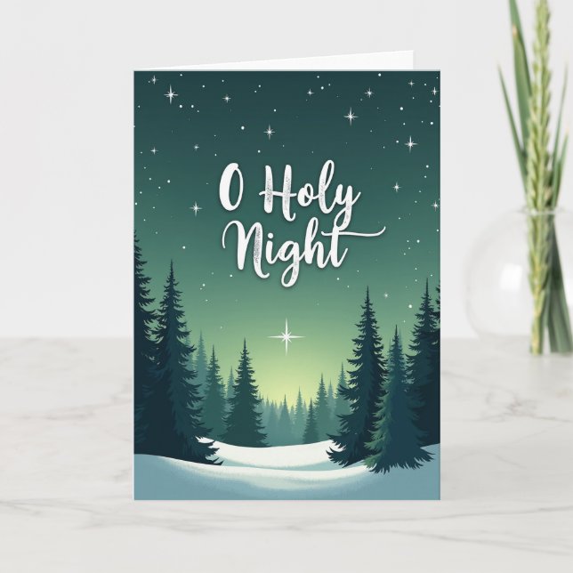Christmas O Holy Night Card Kort (Framsida)