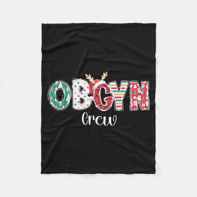 Christmas Obgyn Crew Obstetrics Ob Gyn Group Team  Fleecefilt (Framsidan)