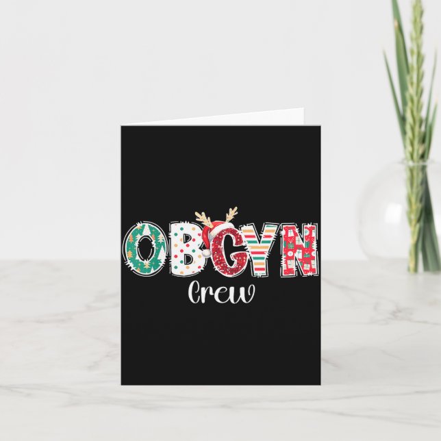 Christmas Obgyn Crew Obstetrics Ob Gyn Group Team  Kort (Framsida)