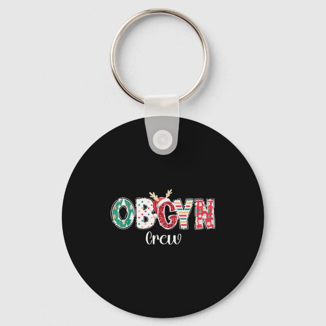 Christmas Obgyn Crew Obstetrics Ob Gyn Group Team  Nyckelring (Framsida)