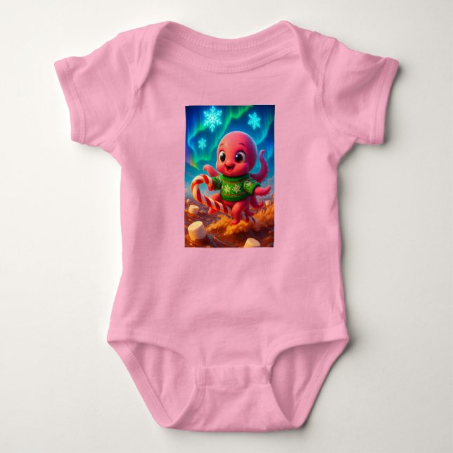  Christmas Octopus, Author Natasha Us   T Shirt (Framsida)