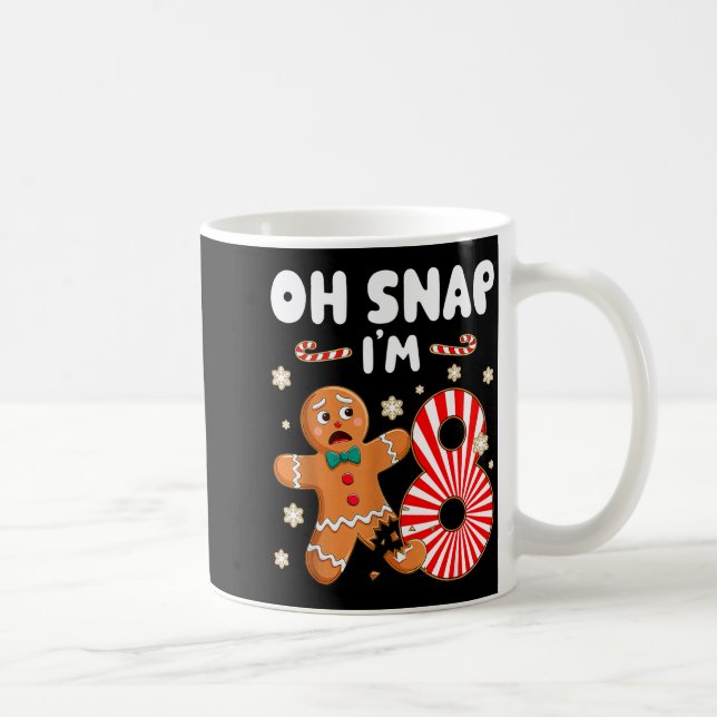 Christmas Oh Snap 8 Year Old Gingerbread Man 8th B Kaffemugg (Höger)