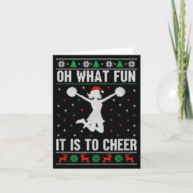 Christmas Oh What Fun It Is To Cheer - Cheerleadin Kort (Framsida)