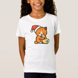 Christmas Orange Cat and Goose T Shirt