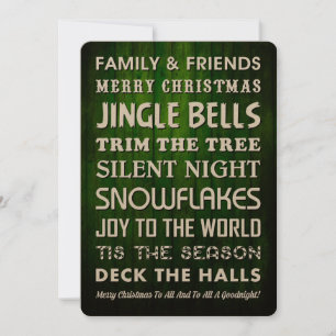 CHRISTMAS ORD ART HELGDAG Card Julkort