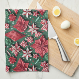 Christmas origami handicrafts 12 - Kitchen Towel Kökshandduk
