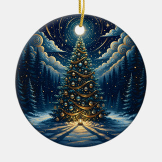 Christmas Ornament 2025 – Winter Night Tree 1