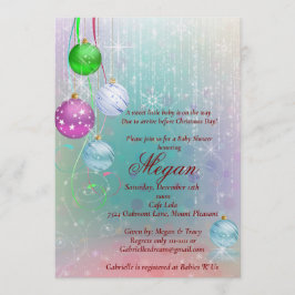 Christmas Ornament Baby Shower Invitation, Winter  Inbjudningar