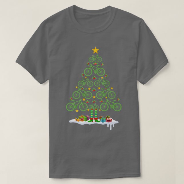 Christmas Ornament Bicycle Christmas Tree Bicycle  T Shirt (Design framsida)