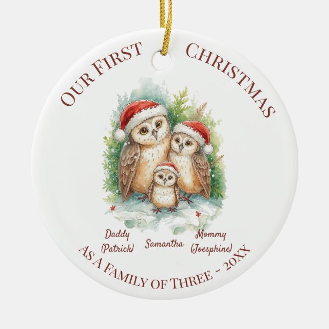 Christmas Ornament - First Christmas Family of 3 (Framsidan)
