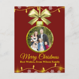 Christmas Ornament Holiday Photo Card Helg Vykort
