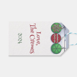 Christmas ornament presentetikett