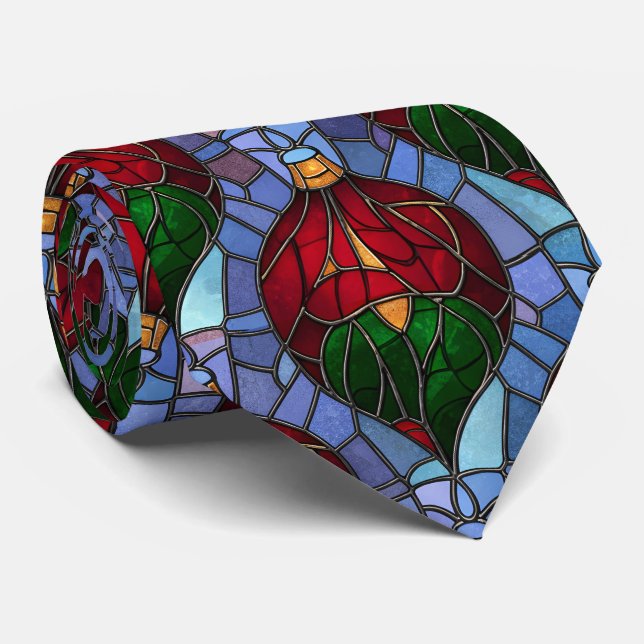 Christmas Ornament Red Green Blue Stained Glass  Slips (Rullad)