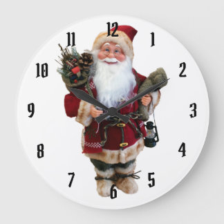 Christmas ornament Santa Claus doll Stor Klocka