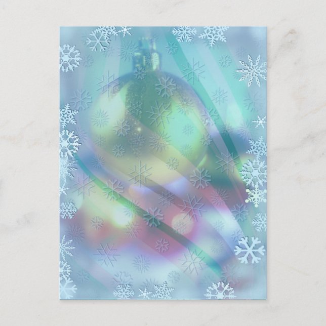CHRISTMAS ORNAMENT & SNÖFLINGOR av SHARON SHARPE Helg Vykort (Framsida)