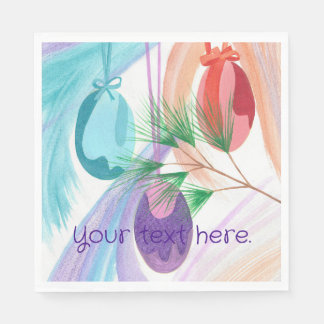 Christmas Ornaments, Custom Paper Napkins Pappersservett