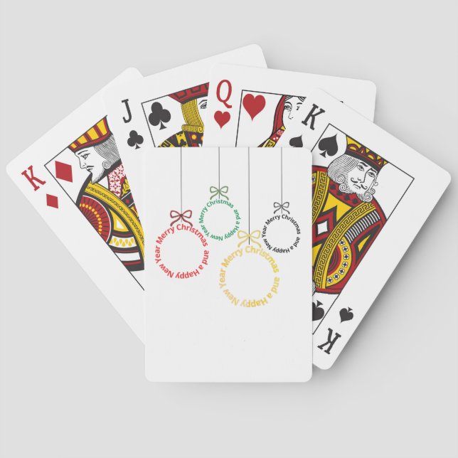 Christmas Ornaments Text Design Casinokort (Baksidan)