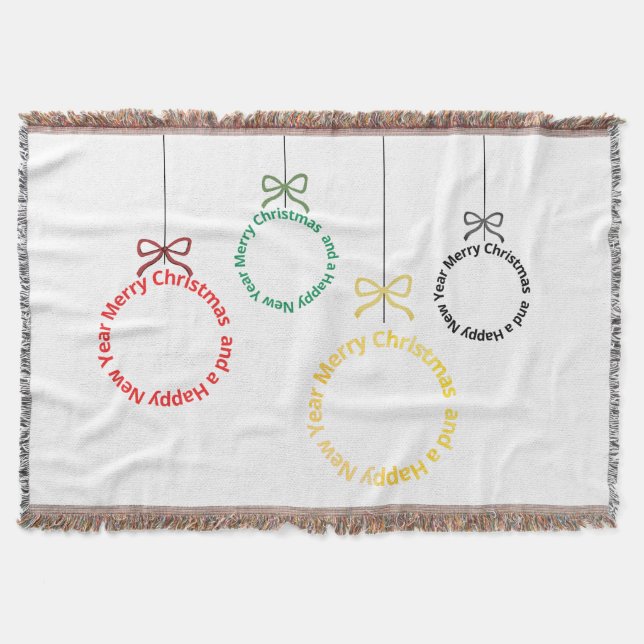 Christmas Ornaments Text Design Filt (Framsidan)