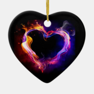 **CHRISTMAS ORNATION** HEART PÅ BRAND JULGRANSPRYDNAD KERAMIK