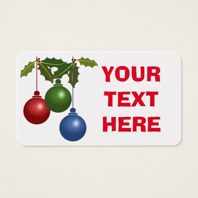 CHRISTMAS ORNATIONS VISITKORT (Framsidan)