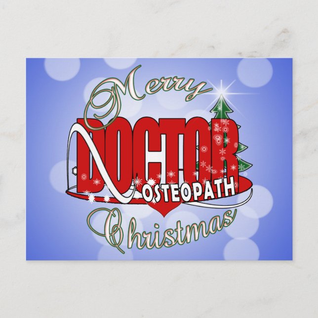 CHRISTMAS OSTEOPATH DOKTOR HELG VYKORT (Framsida)